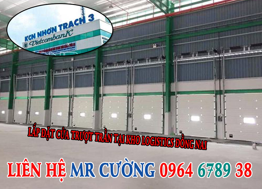 Lắp đặt cửa trượt trần tại Kho Logistics Đồng Nai